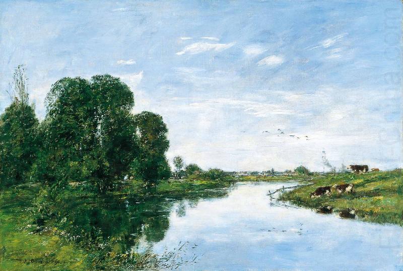 The River Touques at Saint Arnoult, Eugene Boudin